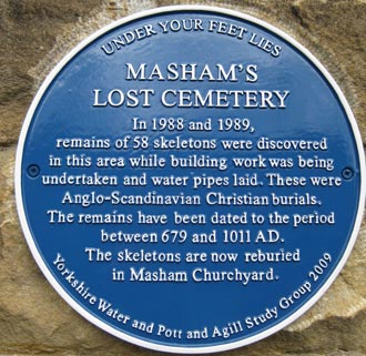 Plaque commemorating Masham's Lost Cemetary